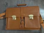 Mooie vintage leren aktetas, Sieraden, Tassen en Uiterlijk, Tassen | Schooltassen, Bruin, Verzenden, Aktetas of Boekentas, Zo goed als nieuw