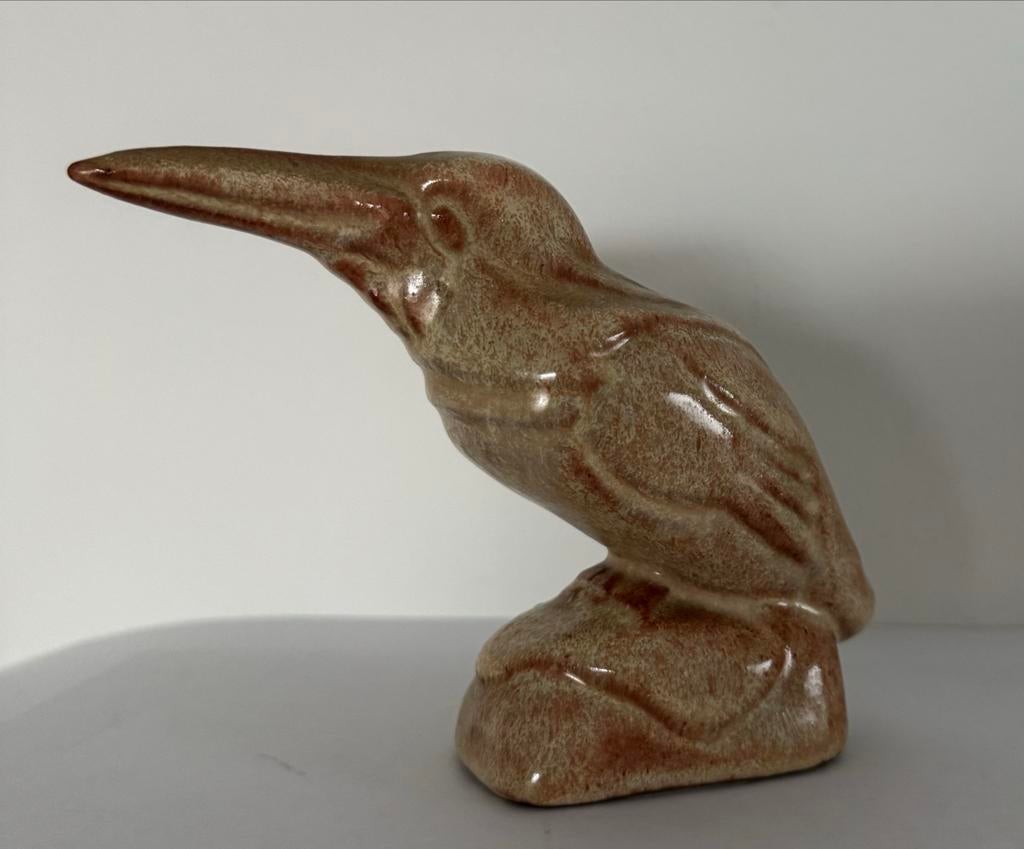 Hollands Art Deco aardewerk plastiek ijsvogel, Ophalen of Verzenden