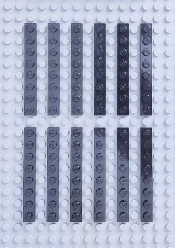 LEGO Parts Black / Zwart 1x8 plate 1 x 8 3460 beschikbaar voor biedingen