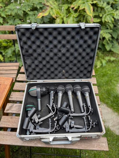 Microfoonset voor drumkit – incl. AKG D112, Samson, etc, Muziek en Instrumenten, Microfoons, Gebruikt, Instrumentmicrofoon, Ophalen of Verzenden