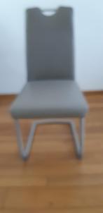 4 stoelen gebroken wit leer, 2 stoelen kunst leer., Huis en Inrichting, Gebruikt, Leer, Ophalen of Verzenden, Wit