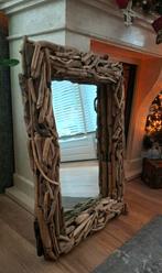 Houten(driftwood) Spiegel - 83x63 cm, Huis en Inrichting, Woonaccessoires | Spiegels, Ophalen, Gebruikt, 75 tot 100 cm, Minder dan 100 cm