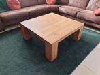 Vierkante eikenhouten salontafel robuust 100 x 100, Ophalen, Gebruikt, 50 tot 100 cm, 50 tot 100 cm