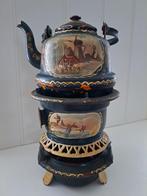 Oude handgeschilderd petroleumstel, Ophalen of Verzenden