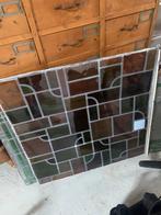 Oud glas in lood raam, Ophalen of Verzenden, Zo goed als nieuw, Minder dan 80 cm, Glas in lood
