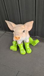 Varkentje tuinbeeld polyester, Tuin en Terras, Tuinbeelden, Ophalen, Gebruikt, Kunststof