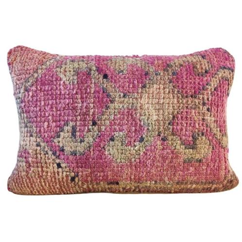 Vintage kelim kussen Boujaad Berber Herki 40x60 roze pink, Huis en Inrichting, Woonaccessoires | Kussens, Nieuw, Roze, Rechthoekig