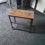 Bijzettafel industrieel met drie planken, Huis en Inrichting, Tafels | Sidetables, Ophalen of Verzenden, 25 tot 50 cm, Rechthoekig