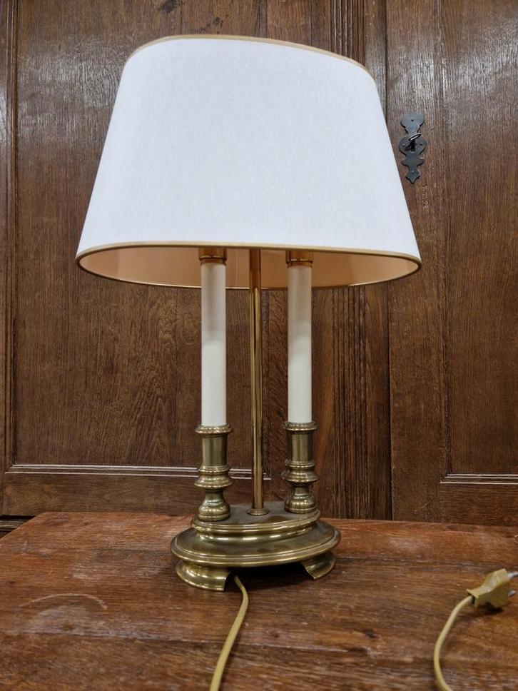 Elegante Schemerlamp met Witte Kap, Antiek en Kunst, Antiek | Lampen, Ophalen