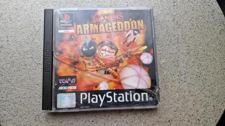 Worms Armageddon (Playstation 1), Spelcomputers en Games, Games | Sony PlayStation 1, Gebruikt, Avontuur en Actie, 3 spelers of meer