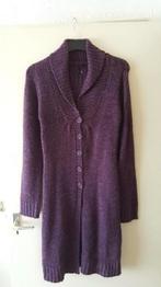 TIME ZONE LANG PAARS GEBREID VEST MAAT L, Maat 38/40 (M), Paars, Nieuw, Ophalen of Verzenden