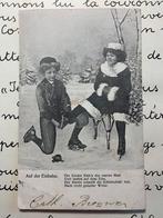 1904 Auf der Eisbahn - kindjes op de schaats, Verzamelen, Ansichtkaarten | Themakaarten, Ophalen of Verzenden, Voor 1920, Gelopen