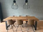 Mooie robuuste eettafel 220 cm, Huis en Inrichting, Tafels | Eettafels, 200 cm of meer, Zo goed als nieuw, Rechthoekig, 50 tot 100 cm