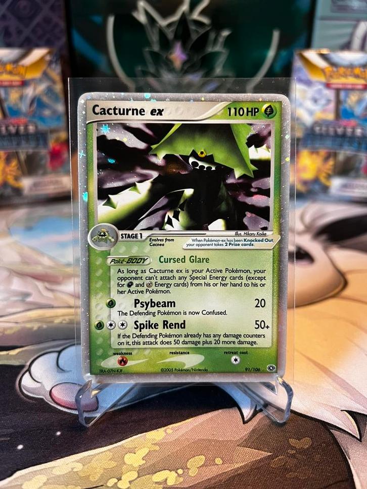 Cacturne EX #91 Holo Pokemon Kaart, Hobby en Vrije tijd, Verzamelkaartspellen | Pokémon, Zo goed als nieuw, Ophalen of Verzenden