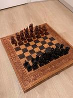 Antiek Indonesisch Schaakspel + Inleg Bordspel, Antiek en Kunst, Ophalen of Verzenden