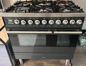 Boretti gasfornuis met gasoven,90cm breed beschikbaar voor biedingen