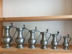 6 x Tinnen kannen, Antiek en Kunst, Antiek | Tin, Ophalen