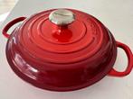 Le Creuset Braadpan 26cm - Kersenrood, Huis en Inrichting, Keuken | Potten en Pannen, Ophalen, Zo goed als nieuw, Koekenpan of Braadpan