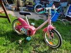 KinderFiets Decathlon roze unicorn met zijwieltjes, Ophalen, Zijwieltjes, Gebruikt, Minder dan 16 inch