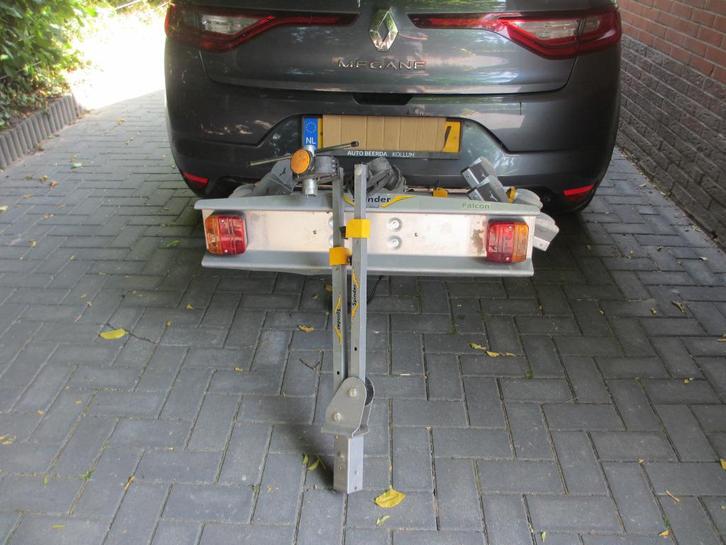spinder falcon zgan,kantelbaar,60 kg,e-bike,sterke drager, Auto diversen, Fietsendragers, Zo goed als nieuw, Trekhaakdrager, 2 fietsen