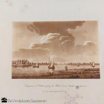 Antieke Aquatint - Lek bij Vianen beschikbaar voor biedingen