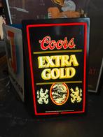 Coors Extra Gold oude reclame lichtbak, Verzamelen, Merken en Reclamevoorwerpen, Ophalen, Gebruikt, ., Lichtbak of (neon) lamp