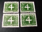 Nederland: 4 cent gestempeld (4x), Postzegels en Munten, Postzegels | Nederland, Na 1940, Verzenden, Gestempeld