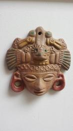 Azteken MASKER uit Mexico <> Terracotta REPLICA Wandmaskers, Ophalen of Verzenden