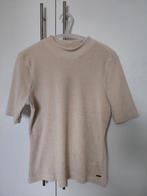 Rib mock neck tee, Revelation L, Kleding | Dames, Tops, Maat 38/40 (M), Beige, Ophalen of Verzenden, Zo goed als nieuw