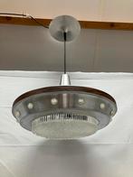 Vintage space age ufo hanglamp geborsteld aluminium, Huis en Inrichting, Lampen | Hanglampen, Ophalen of Verzenden, Gebruikt, Minder dan 50 cm