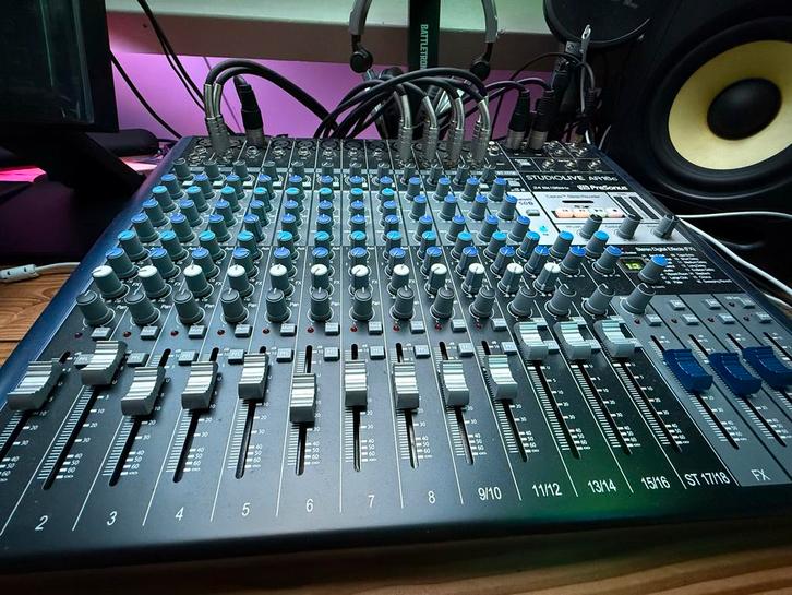Presonus AR16c Mixer met Recorder - 16 Kanalen, Muziek en Instrumenten, Mengpanelen, Gebruikt, 10 tot 20 kanalen, Microfooningang