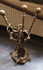 Antiek bronzen haardstel haardset, Ophalen of Verzenden, Zo goed als nieuw