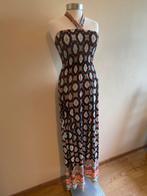 Lange jurk met mooie print veel stretch halterlijn one size, Overige kleuren, Maat 42/44 (L), Ophalen of Verzenden, Zo goed als nieuw