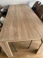 Eettafel van hout., Huis en Inrichting, Tafels | Eettafels, Ophalen, Gebruikt, 50 tot 100 cm, Vijf personen of meer