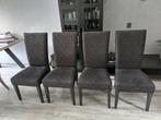 Eetkamerstoelen, Huis en Inrichting, Stoelen, Ophalen, Gebruikt, Grijs, Vier