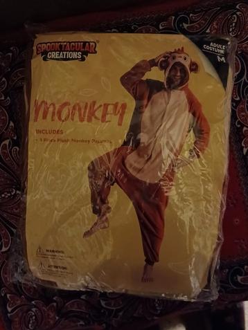Verkleedpak aap pyjama fleece volwassenen  beschikbaar voor biedingen