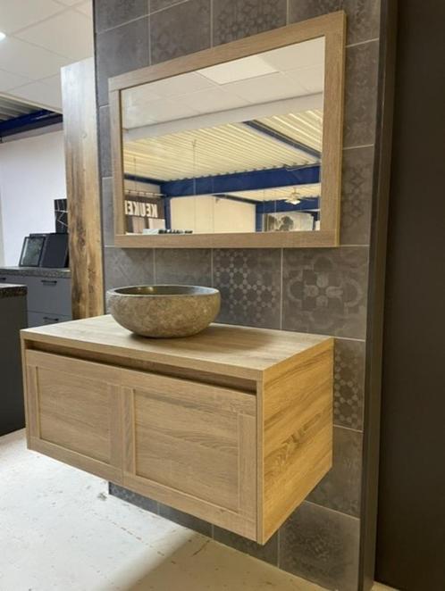 Luxe hangend badkamermeubel, Huis en Inrichting, Badkamer | Badkamermeubels, Nieuw, Wasbak of Wastafel, Minder dan 100 cm, 100 tot 150 cm