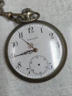 Vintage Enigma Zakhorloge met Ketting, Sieraden, Tassen en Uiterlijk, Antieke sieraden, Ophalen of Verzenden