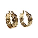 26x 9mm Oorringen Dames Verguld RVS Blad-Design Oorbellen, Sieraden, Tassen en Uiterlijk, Oorbellen, Overige materialen, Hangers