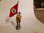 Duit soldaat met vlag elastolin no.19, Antiek en Kunst, Ophalen