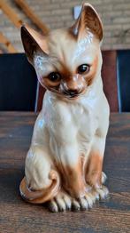 Vintage keramiek Poezen beeldje HK, Verzamelen, Beelden en Beeldjes, Ophalen of Verzenden, Gebruikt, Dier