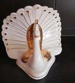 APART PAUWEN BEELD WIT MET GOUD KLEUR NU 10€ ZIE FOTO,S, Verzamelen, Beelden en Beeldjes, Ophalen of Verzenden, Dier