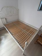 Ikea leivrik bed 140x200, Huis en Inrichting, Slaapkamer | Bedden, Ophalen, Gebruikt, Wit, Tweepersoons