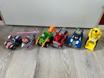 5 Paw Patrol voertuigen met poppetjes, Ophalen of Verzenden, Gebruikt