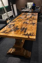 Epoxi  houten tafel 3,50 m (Lichtenberg) effect –Handgemaakt, Ophalen, 200 cm of meer, 50 tot 100 cm, Zo goed als nieuw
