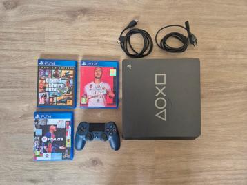PS4 Slim + Controller + Games (GTA V, FIFA 20/21) beschikbaar voor biedingen