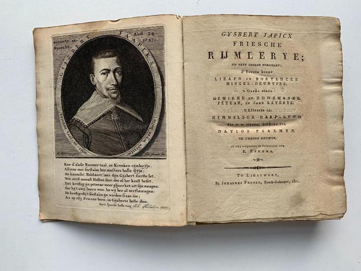 Friesche Rijmlerye Gijsbert Japicx 1821, Antiek en Kunst, Antiek | Boeken en Bijbels, Ophalen of Verzenden