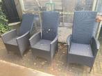 3 tuinstoelen, Tuin en Terras, Tuinstoelen, Ophalen, Zo goed als nieuw, Kunststof, Verstelbaar
