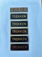 Vintage messing deur naamplaatjes, Antiek en Kunst, Ophalen of Verzenden