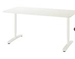 Wit bureau 160x80 cm - Bekant van IKEA, In hoogte verstelbaar, Zo goed als nieuw, Ophalen, Bureau